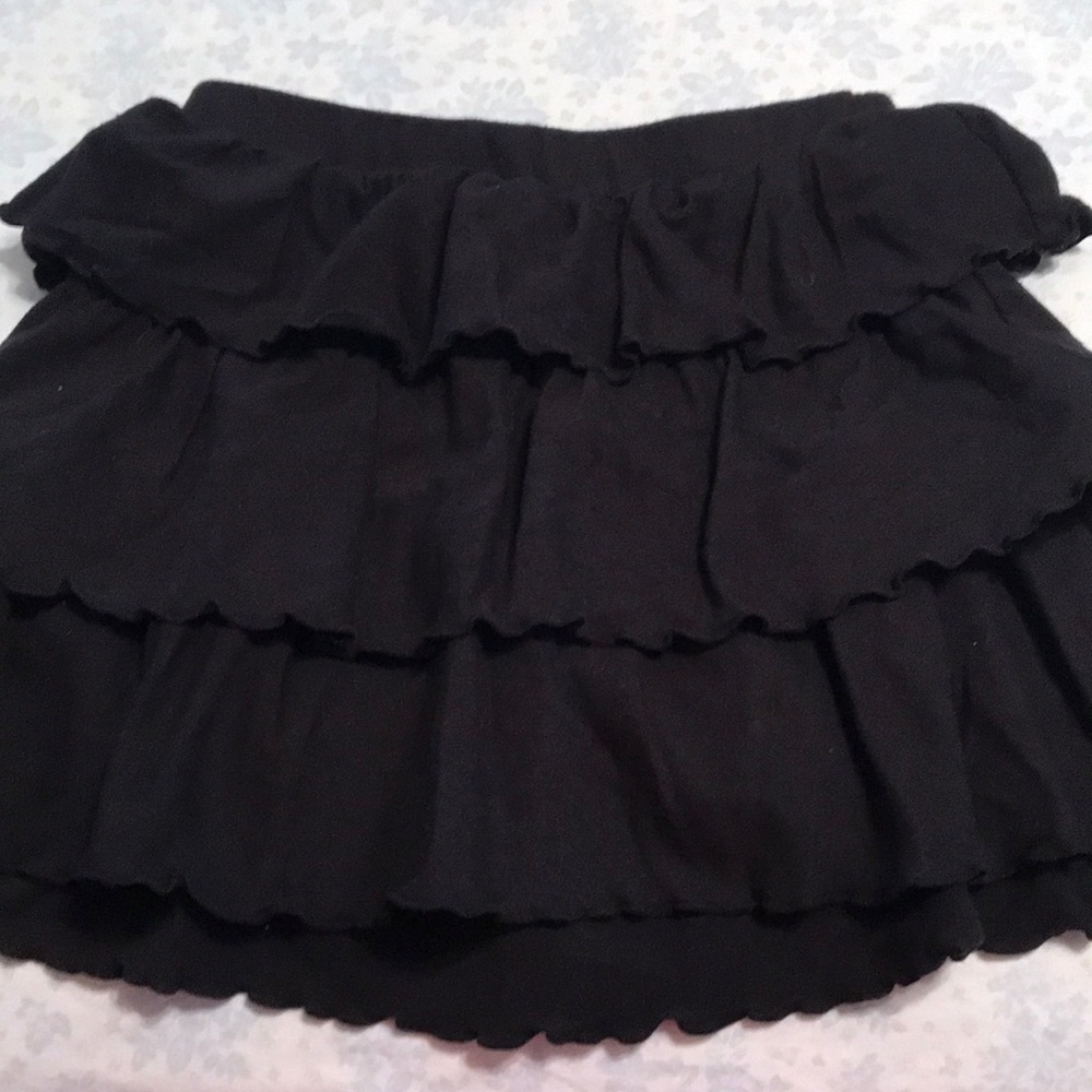 Black ruffle skirt